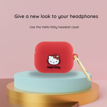 Pouzdro Hello Kitty 3D Kitty Head pro Apple AirPods Pro 2, Růžové