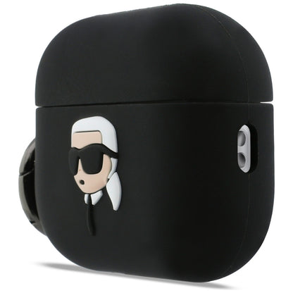 Pouzdro Karl Lagerfeld 3D Karl's Head pro Apple Airpods Pro 3, Černé
