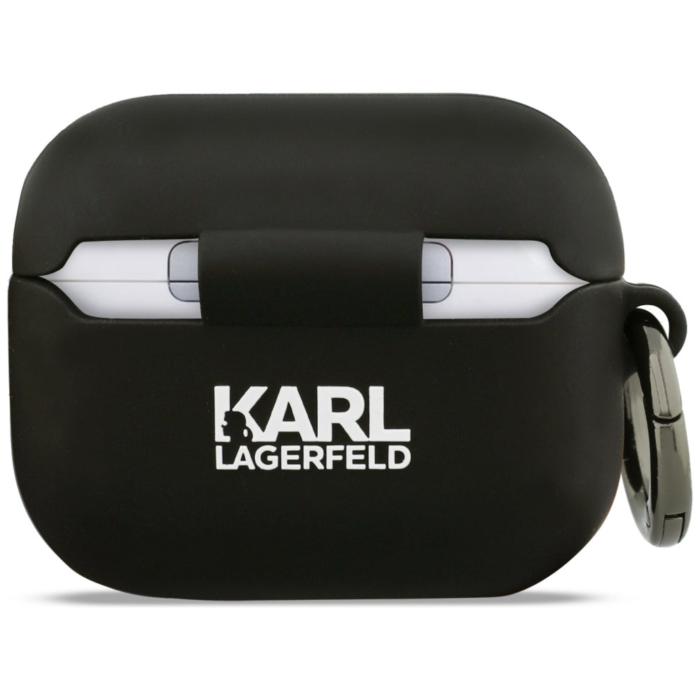 Pouzdro Karl Lagerfeld 3D Karl's Head pro Apple Airpods Pro 3, Černé