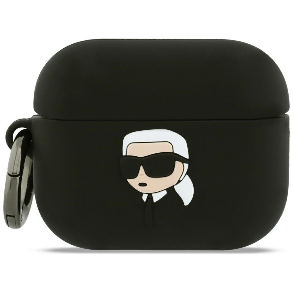 Pouzdro Karl Lagerfeld 3D Karl's Head pro Apple Airpods Pro 3, Černé