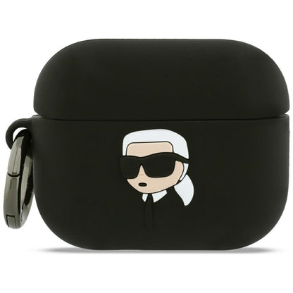 Pouzdro Karl Lagerfeld 3D Karl's Head pro Apple Airpods Pro 3, Černé