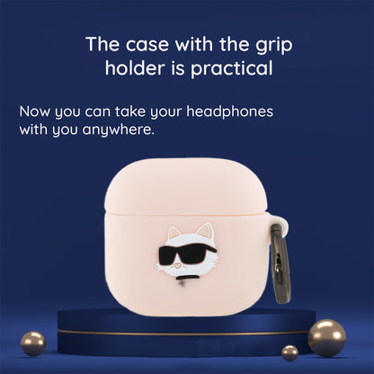 Pouzdro Karl Lagerfeld 3D Choupette's Head pro Apple AirPods 4, Černé
