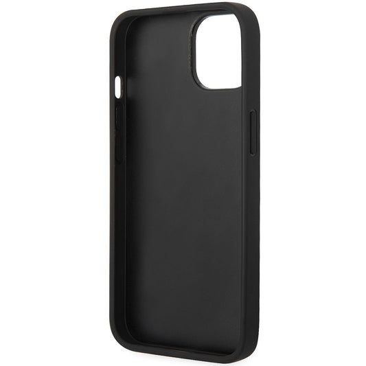 Pouzdro pro Apple iPhone 14 Plus, Karl Lagerfeld, Saffiano Monogram Metal Logo, Černé