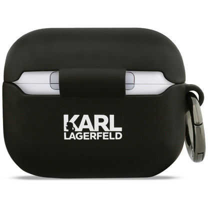 Karl Lagerfeld Silicone Karl & Choupette 3D Case for Apple AirPods Pro 3, Black
