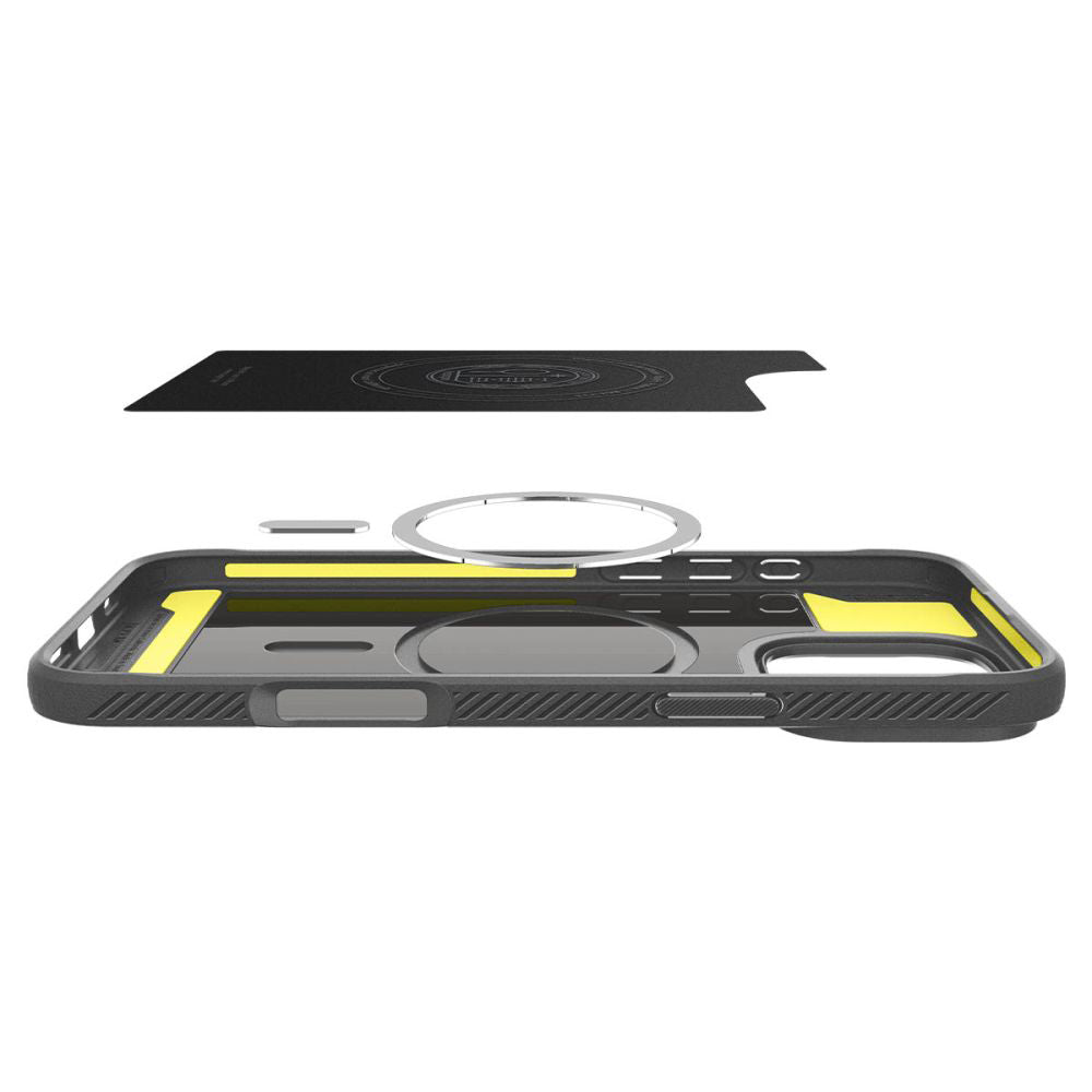 Pouzdro MagSafe pro Apple iPhone 16 Pro Max, Spigen, Rugged Armor, šedé ACS07987 