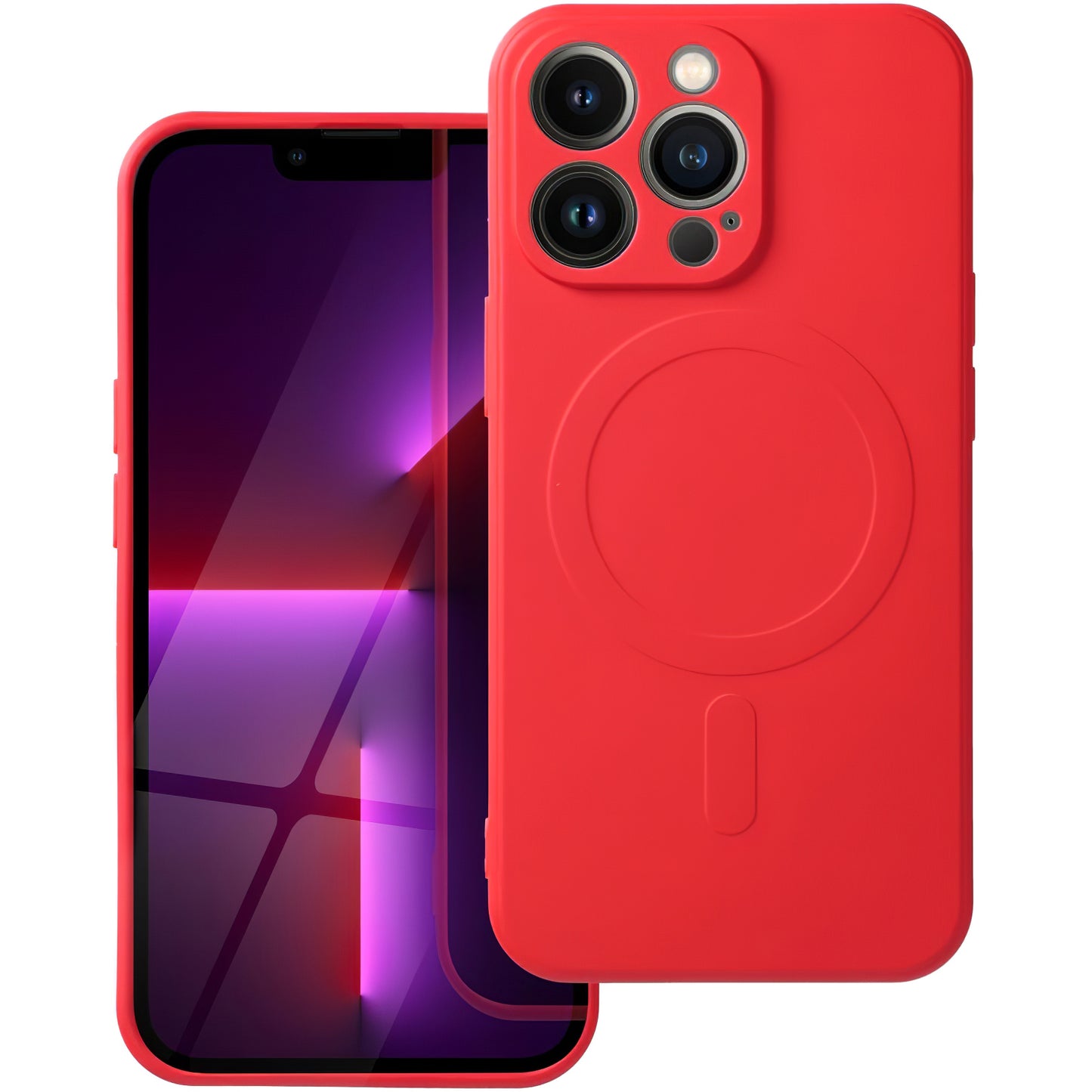 MagSafe Case for Apple iPhone 16 Pro Max, OEM, Silicone Mag, Red