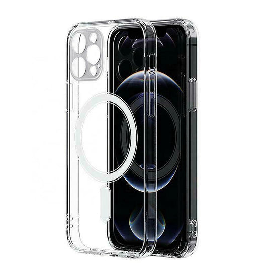 MagSafe pouzdro pro Apple iPhone 13, OEM, Clear Mag s ochranou kamery, průhledné