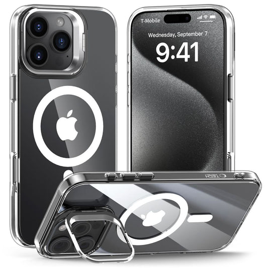 Husa MagSafe pentru Apple iPhone 16 Pro Max, Tech-Protect, Magstand, Transparenta