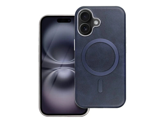 Pouzdro MagSafe pro Apple iPhone 14 Pro, OEM, Gentleman Mag, Námořnická modř