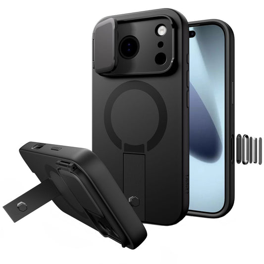 Pouzdro MagSafe pro Apple iPhone 17 Pro Max, Tech-Protect, Kevlar Aura, Černá