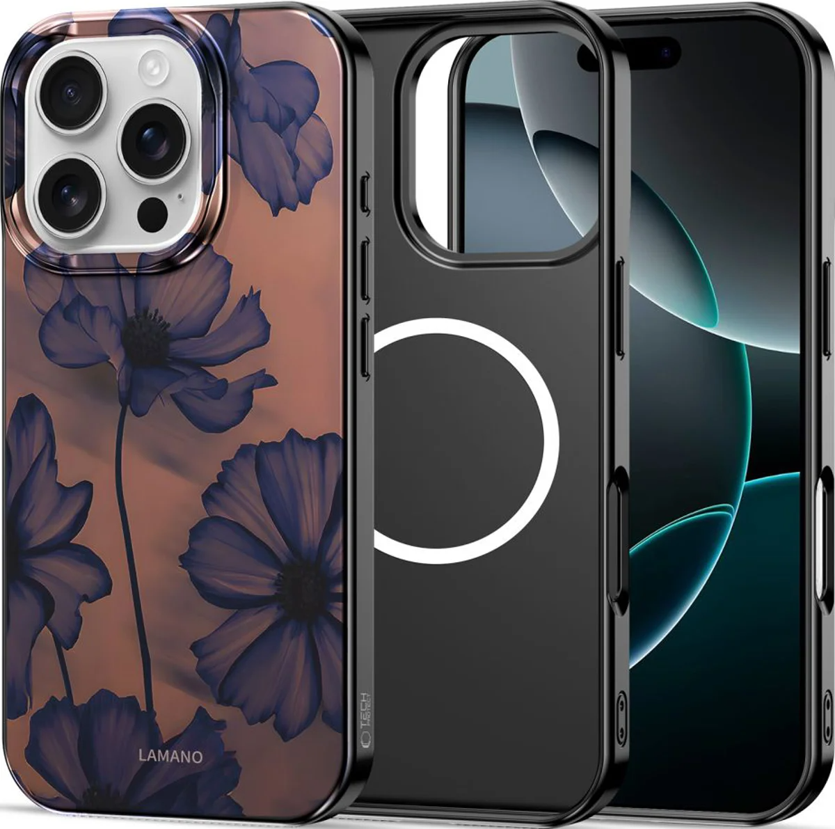 Pouzdro MagSafe pro Apple iPhone 16 Pro, Tech-Protect, Lamano Velvet Night, Černá