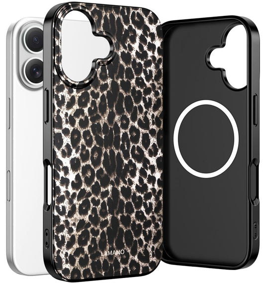 Pouzdro MagSafe pro Apple iPhone 17, Tech-Protect, Lamano Leopard, Černá