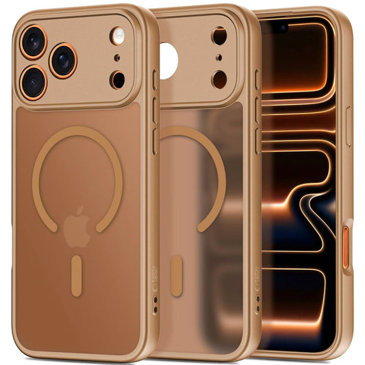 Pouzdro MagSafe pro Apple iPhone 17 Pro Max, Tech-Protect, BasicMag, Matně hnědá