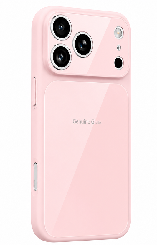 MagSafe pouzdro pro Apple iPhone 16, OEM, Genuine Glass, Růžové
