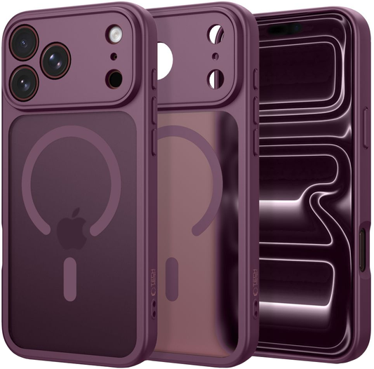 MagSafe pouzdro pro Apple iPhone 18 Pro / 17 Pro, Tech-Protect, BasicMag, Matná vínová
