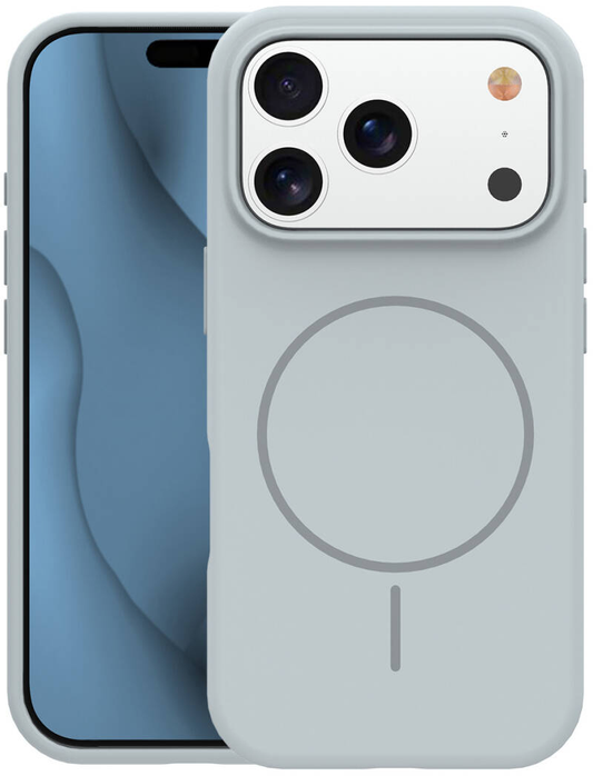 MagSafe pouzdro pro Apple iPhone 18 Pro Max / 17 Pro Max, OEM, tenký silikon, šedé