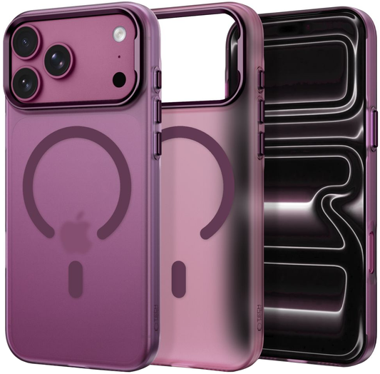 MagSafe pouzdro pro Apple iPhone 18 Pro / 17 Pro, Tech-Protect, MagZero, Matná vínová