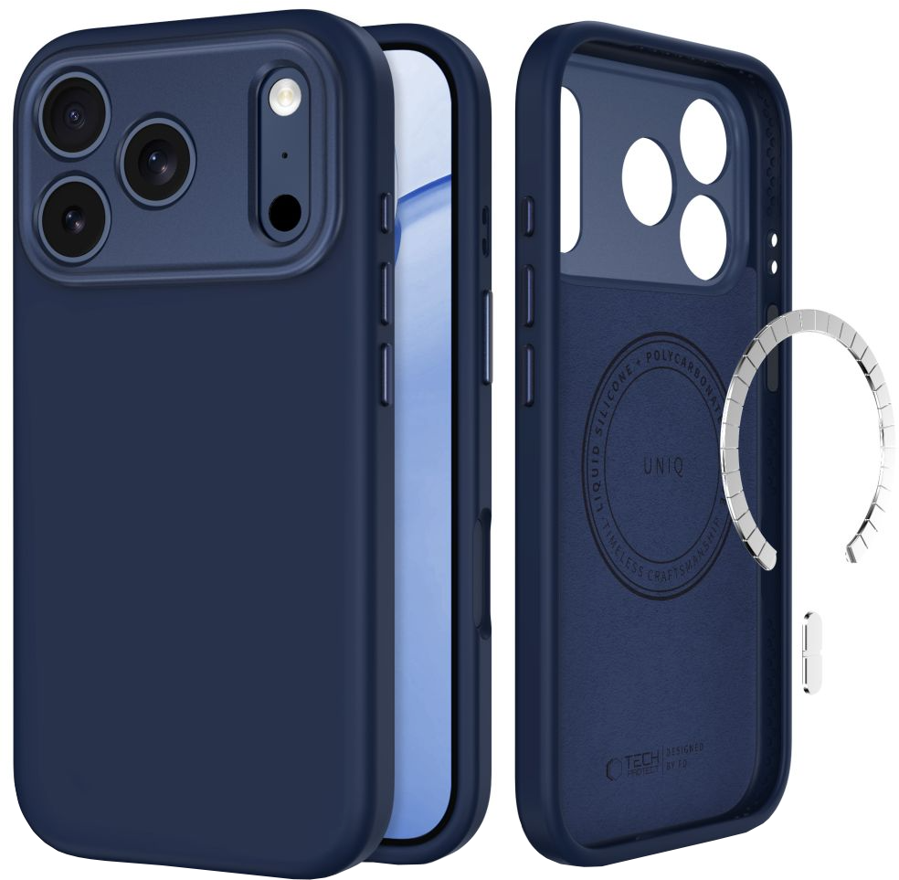 MagSafe pouzdro pro Apple iPhone 18 Pro / 17 Pro, Tech-Protect, Uniq CC, Tmavě modrá