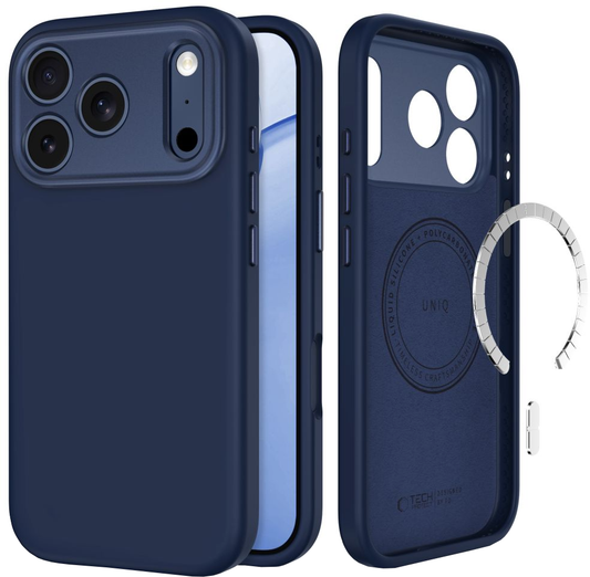 MagSafe pouzdro pro Apple iPhone 18 Pro Max / 17 Pro Max, Tech-Protect, Uniq CC, Tmavě modrá