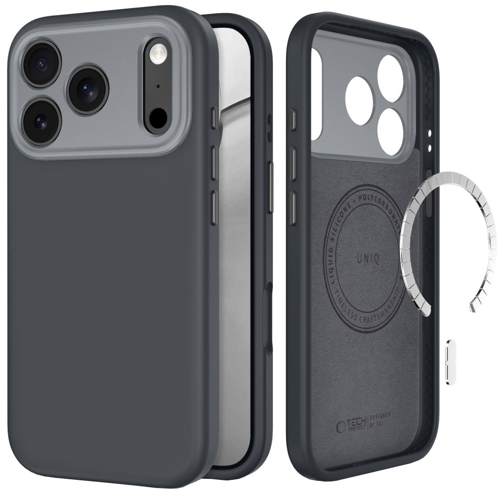MagSafe pouzdro pro Apple iPhone 18 Pro Max / 17 Pro Max, Tech-Protect, Uniq CC, Šedé