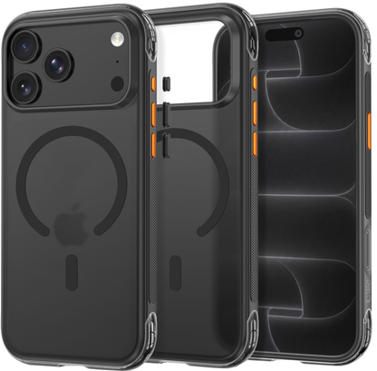 MagSafe pouzdro pro Apple iPhone 18 Pro / 17 Pro, Tech-Protect, MagAir CC, Matná černá