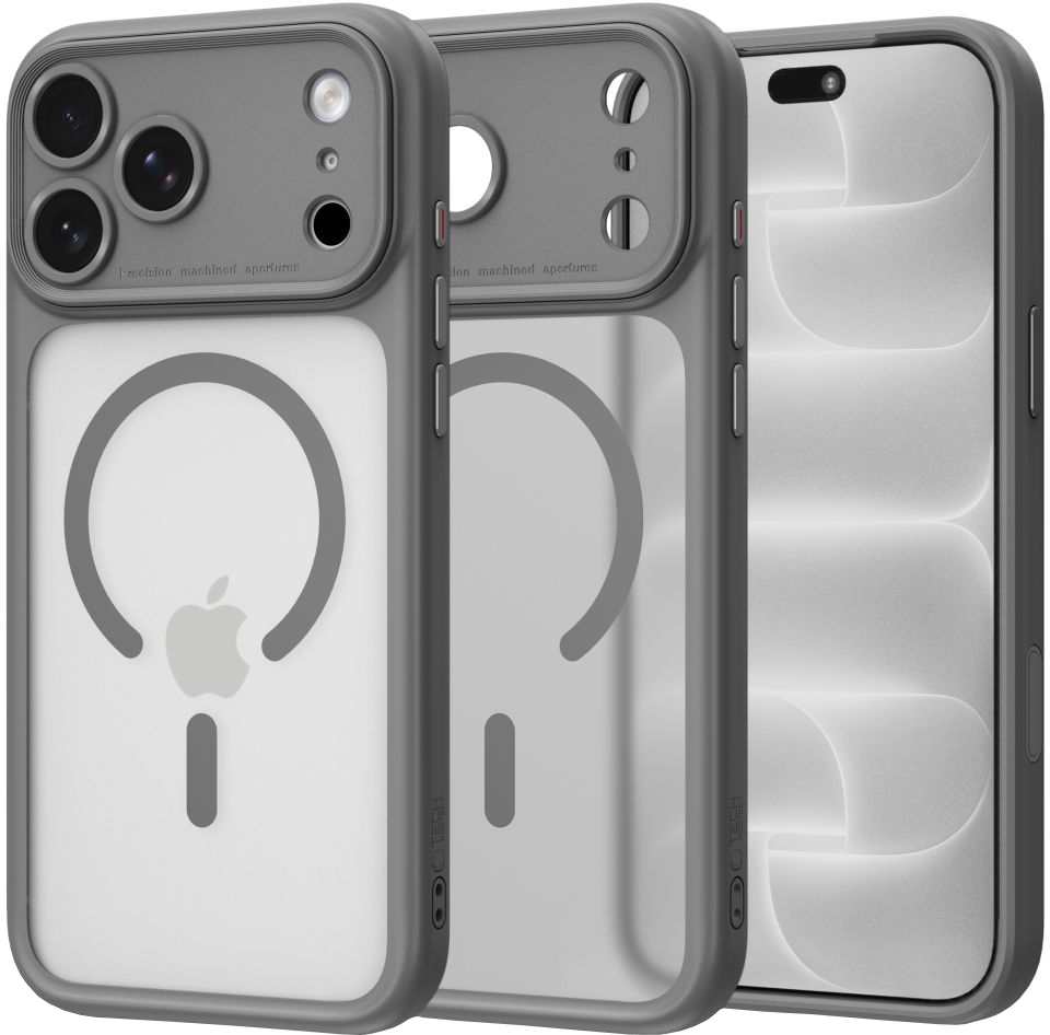 Pouzdro MagSafe pro Apple iPhone 18 Pro Max / 17 Pro Max, Tech-Protect, MagPeak CC, matně šedé