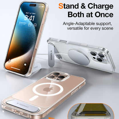 Pouzdro MagSafe pro Apple iPhone 16 Pro Max, Torras, Pstand, Transparentní