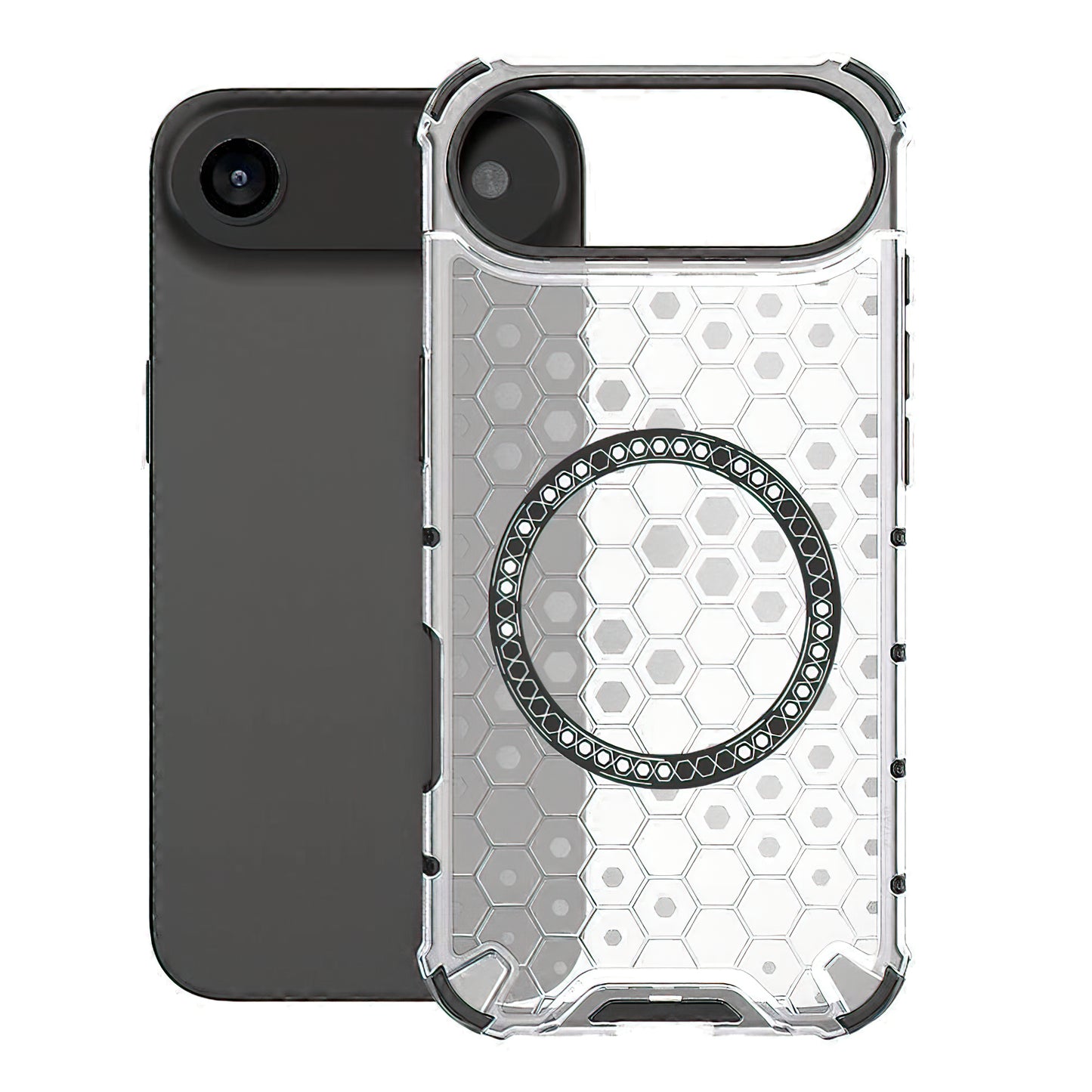 Pouzdro MagSafe pro Apple iPhone 17 Air, Techsuit, HoneyComb Shield, Bílá