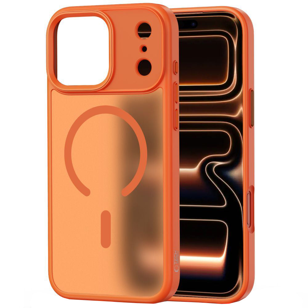 Pouzdro MagSafe pro Apple iPhone 17 Pro Max, Tech-Protect, Magmat, Matně oranžová