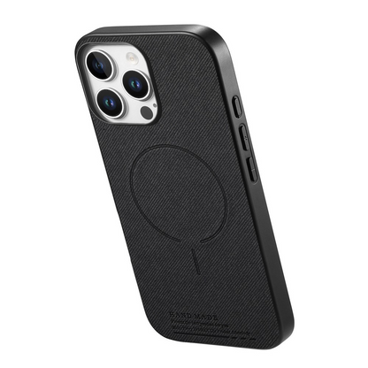 MagSafe pouzdro pro Apple iPhone 16 Pro Max, OEM, látkové, černé