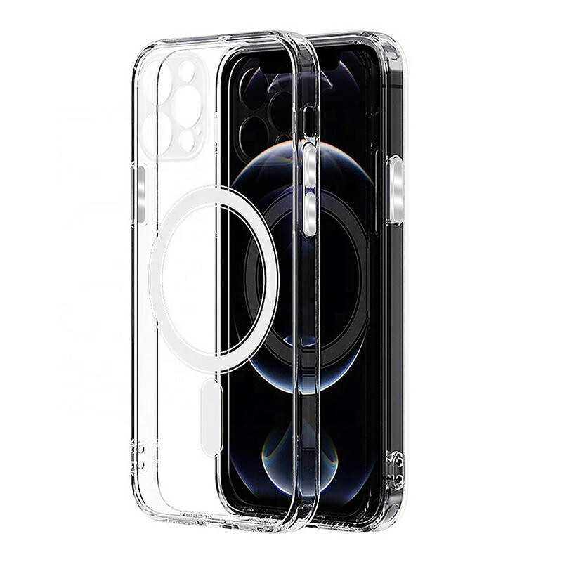 MagSafe pouzdro pro Apple iPhone 16 Pro Max, OEM, průhledné s ochranou kamery, transparentní