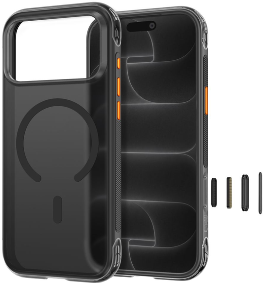 MagSafe pouzdro pro Apple iPhone 18 Pro / 17 Pro, Tech-Protect, MagAir CC, Matná černá