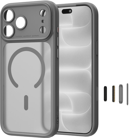 Pouzdro MagSafe pro Apple iPhone 18 Pro Max / 17 Pro Max, Tech-Protect, MagPeak CC, matně šedé