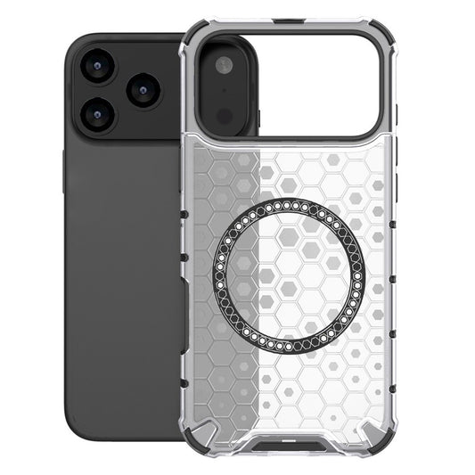 Pouzdro MagSafe pro Apple iPhone 17 Pro, Techsuit, HoneyComb Shield, Bílá