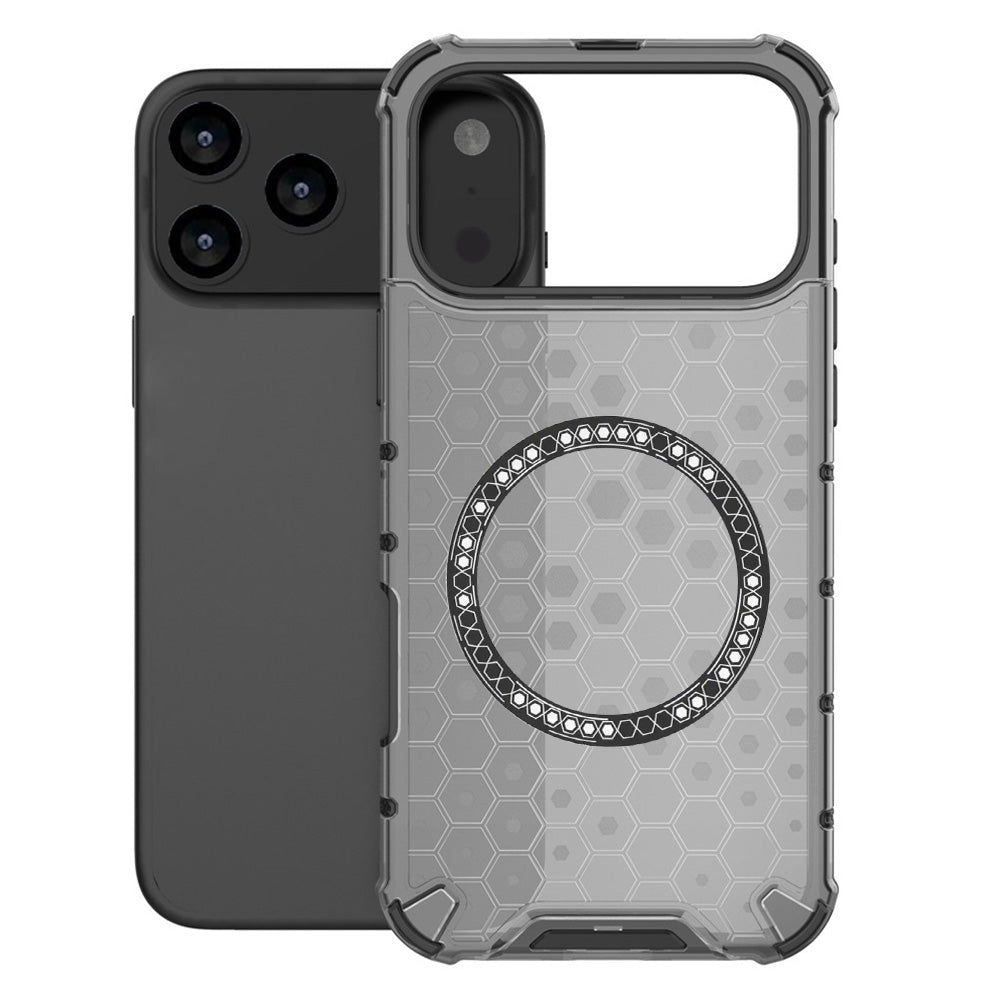 Pouzdro MagSafe pro Apple iPhone 17 Pro, Techsuit, HoneyComb Shield, Černá