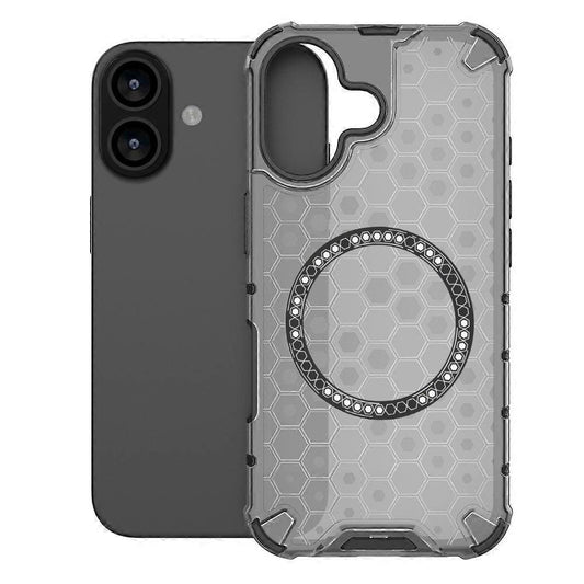 Pouzdro MagSafe pro Apple iPhone 17, Techsuit, HoneyComb Shield, Černá