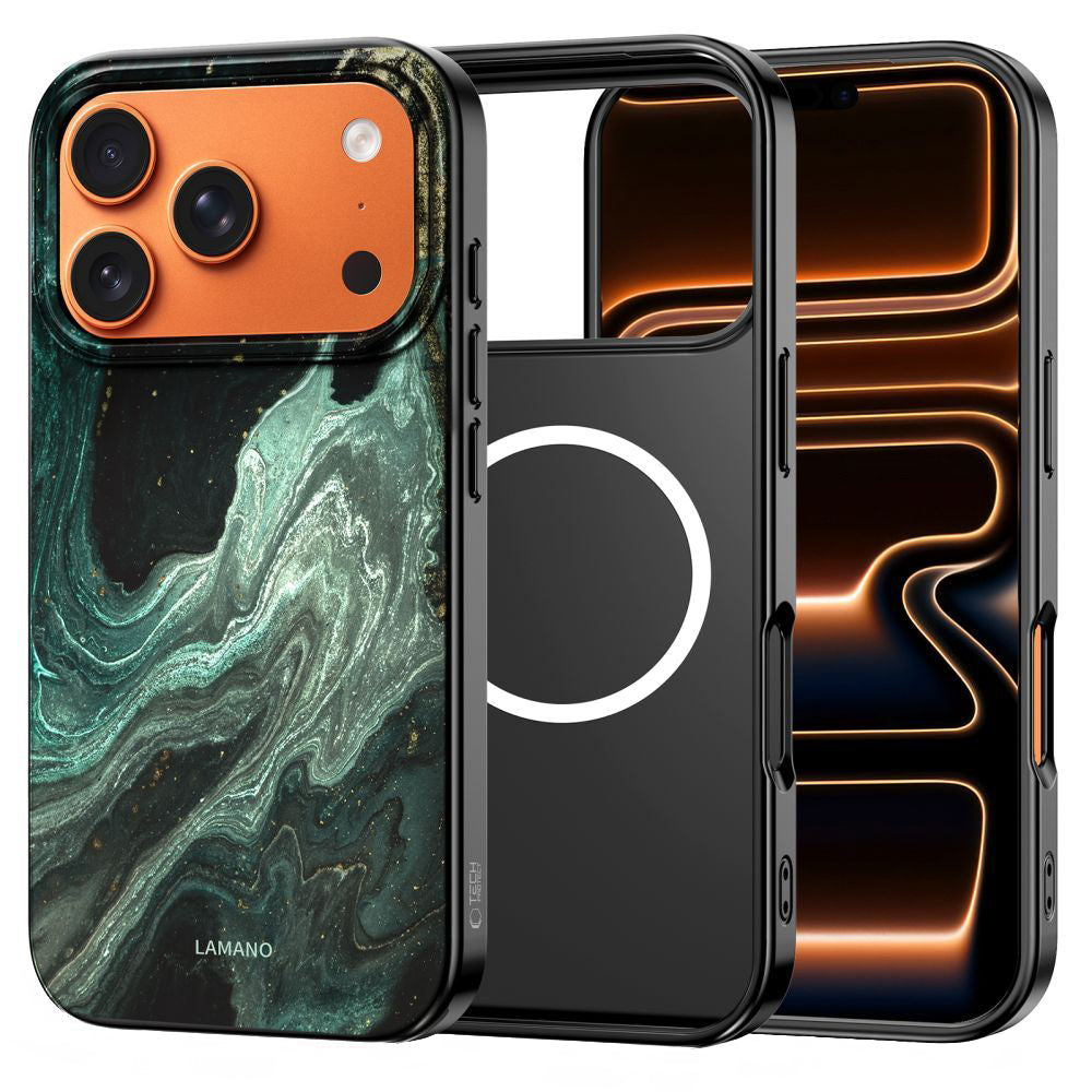 Pouzdro MagSafe pro Apple iPhone 17 Pro Max, Tech-Protect, Lamano Aura, Zelená