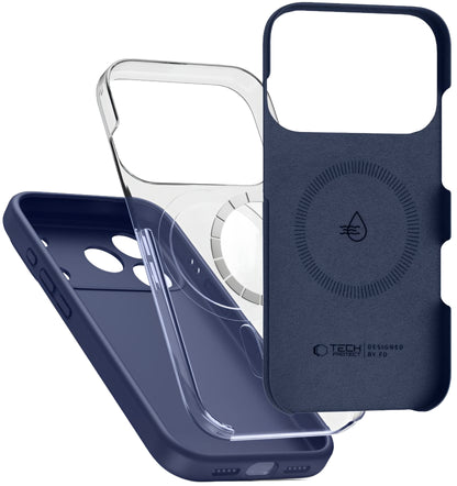 Pouzdro MagSafe pro Apple iPhone 17 Pro, Tech-Protect, Silikon, Námořnická modř