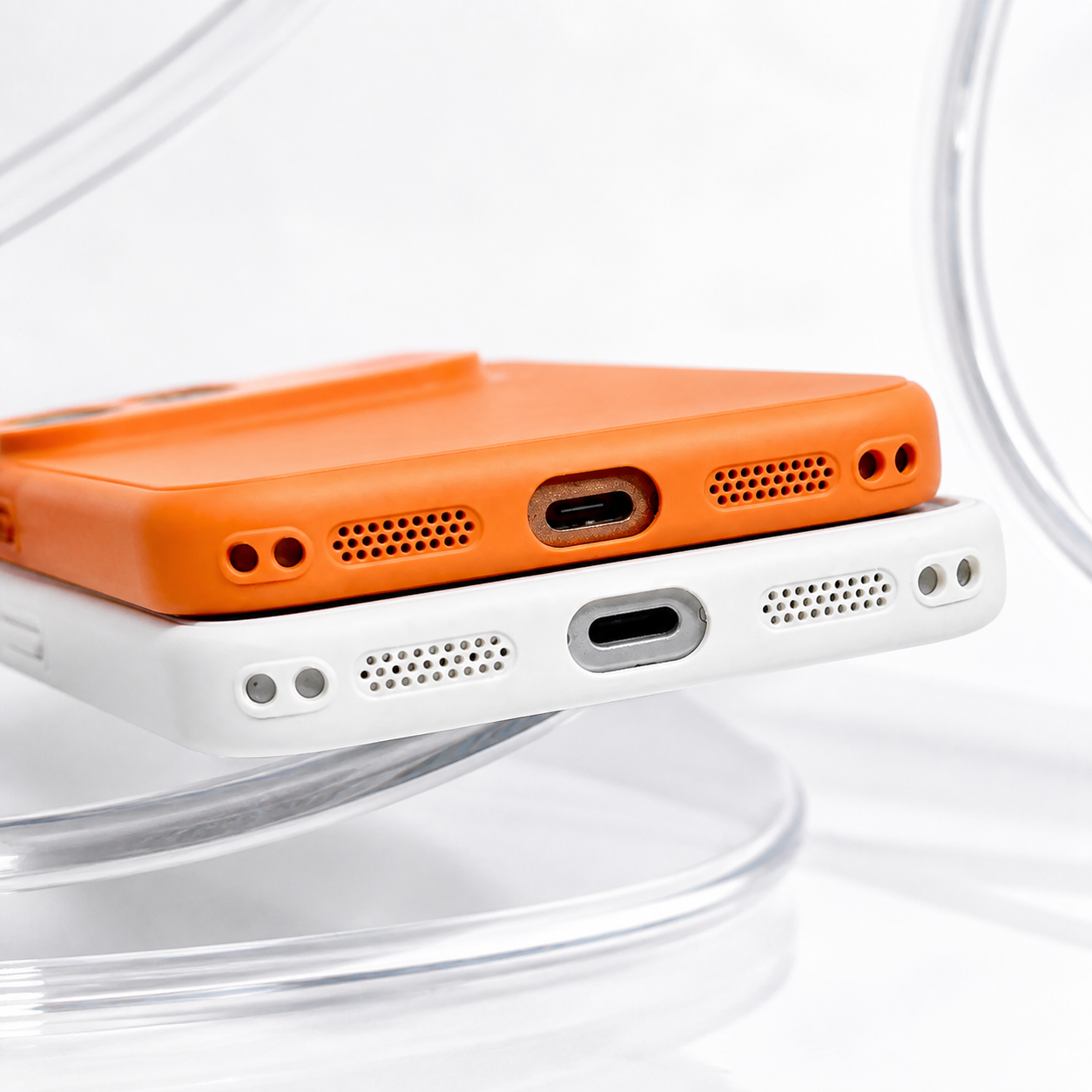MagSafe pouzdro pro Apple iPhone 17 Pro Max, OEM, Genuine Glass, Oranžové