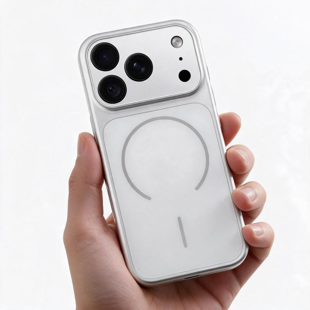 Pouzdro MagSafe pro Apple iPhone 18 Pro / 17 Pro, OEM, Make 18, stříbrné