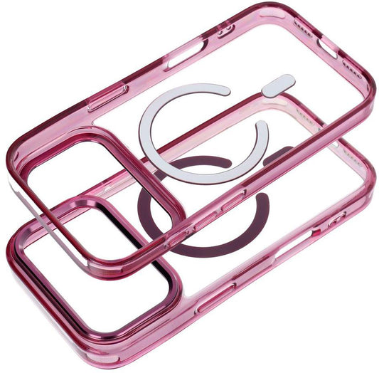 Pouzdro MagSafe pro Apple iPhone 18 Pro / iPhone 17 Pro, OEM, Frame Clear Hybrid, vínové