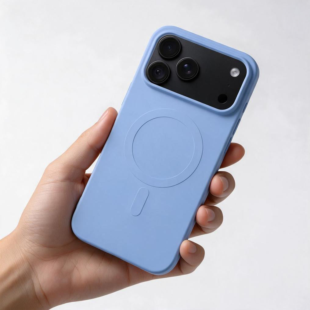 MagSafe Case for Apple iPhone 18 Pro Max / 17 Pro Max, OEM, Silicone Mag (Big Hole), Blue