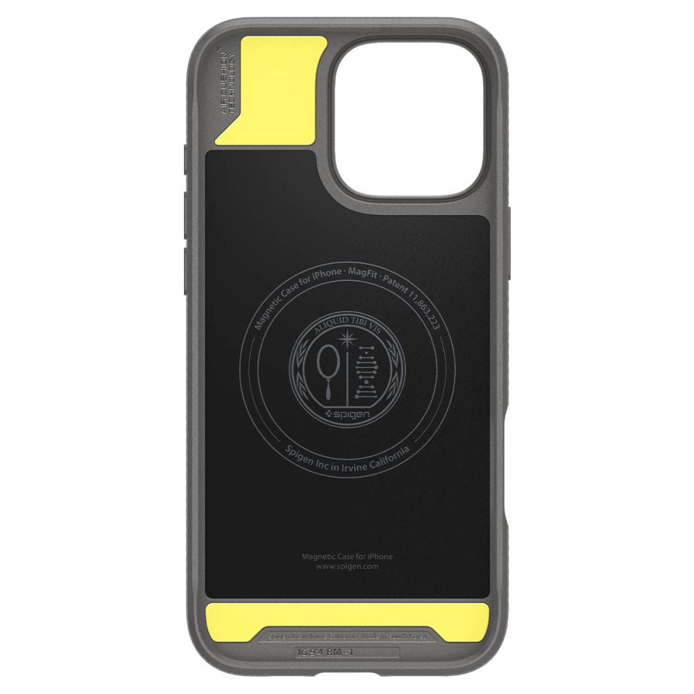 Pouzdro MagSafe pro Apple iPhone 16 Pro Max, Spigen, Rugged Armor, šedé ACS07987 