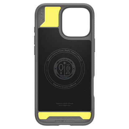Pouzdro MagSafe pro Apple iPhone 16 Pro Max, Spigen, Rugged Armor, šedé ACS07987 