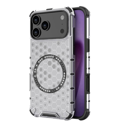 Pouzdro MagSafe pro Apple iPhone 17 Pro, Techsuit, HoneyComb Shield, Bílá