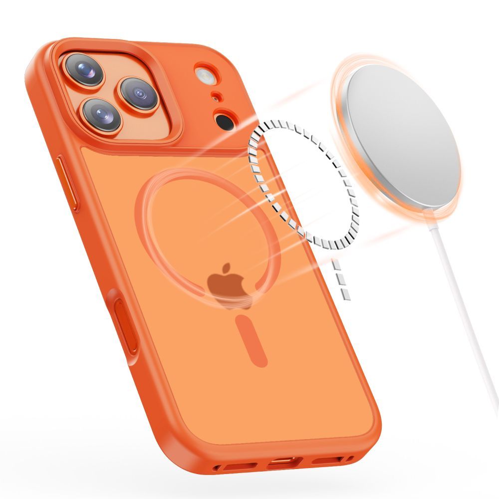 Pouzdro MagSafe pro Apple iPhone 17 Pro Max, Tech-Protect, Magmat, Matně oranžová