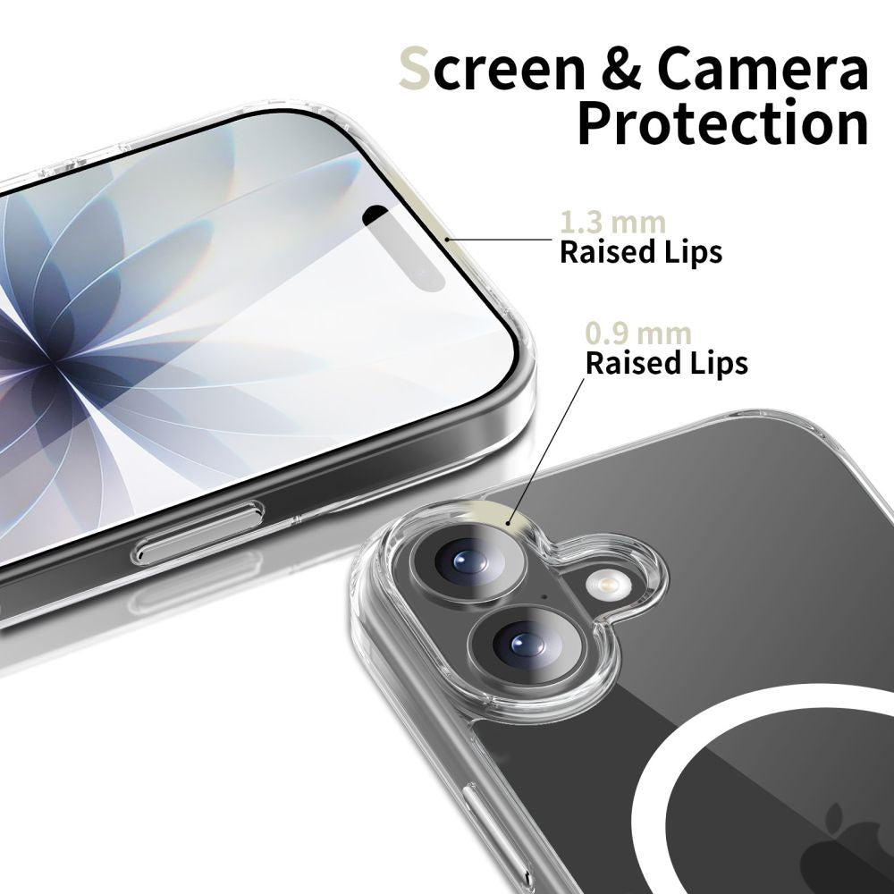 Pouzdro MagSafe pro Apple iPhone 17, Tech-Protect, Flexair Hybrid CC, Průhledné