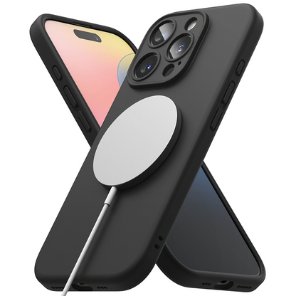MagSafe pouzdro pro Apple iPhone 16 Pro Max, Ringke, silikonové, černé, znovu zapečetěné