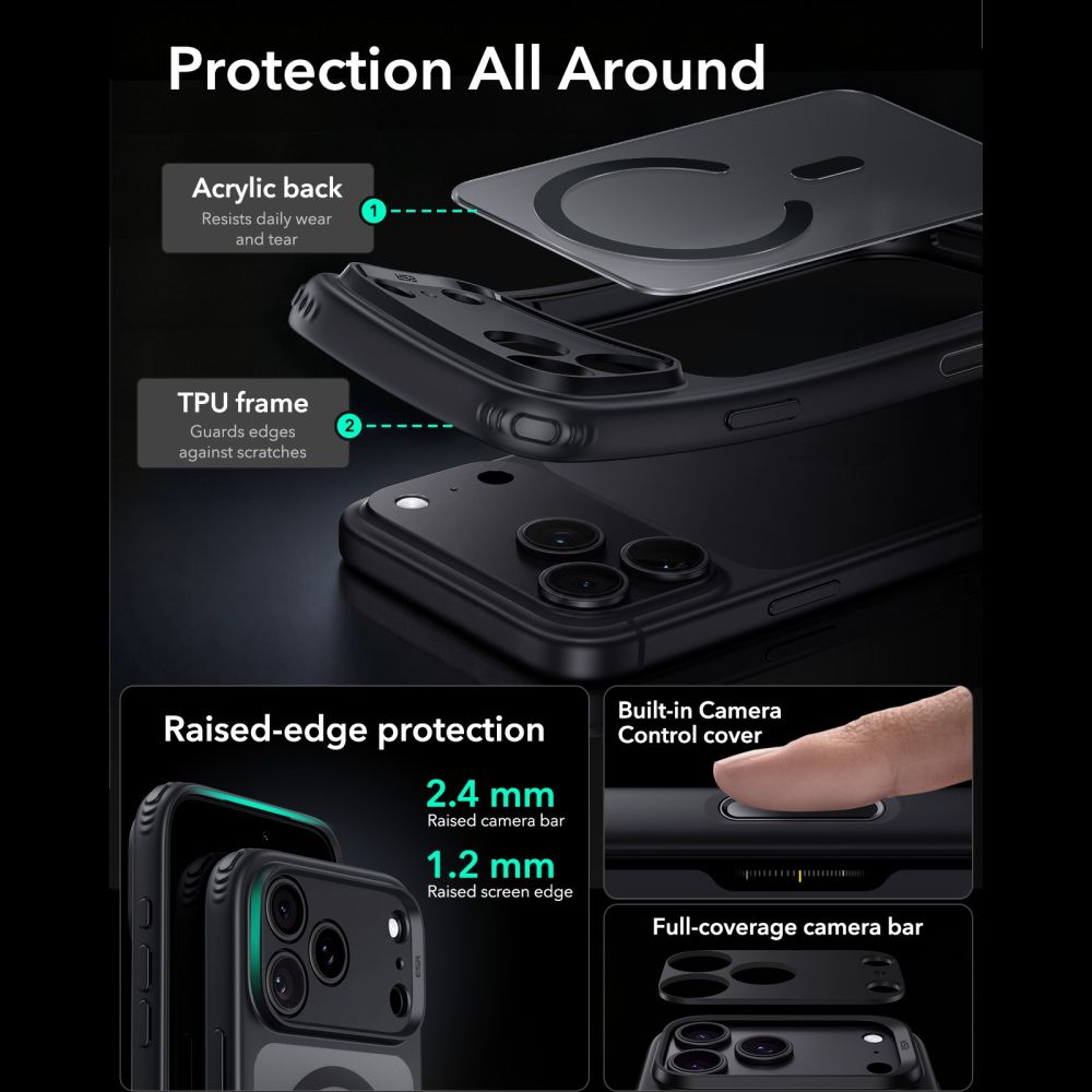 MagSafe pouzdro pro Apple iPhone 18 Pro Max / 17 Pro Max, ESR, Classic Hybrid, černé
