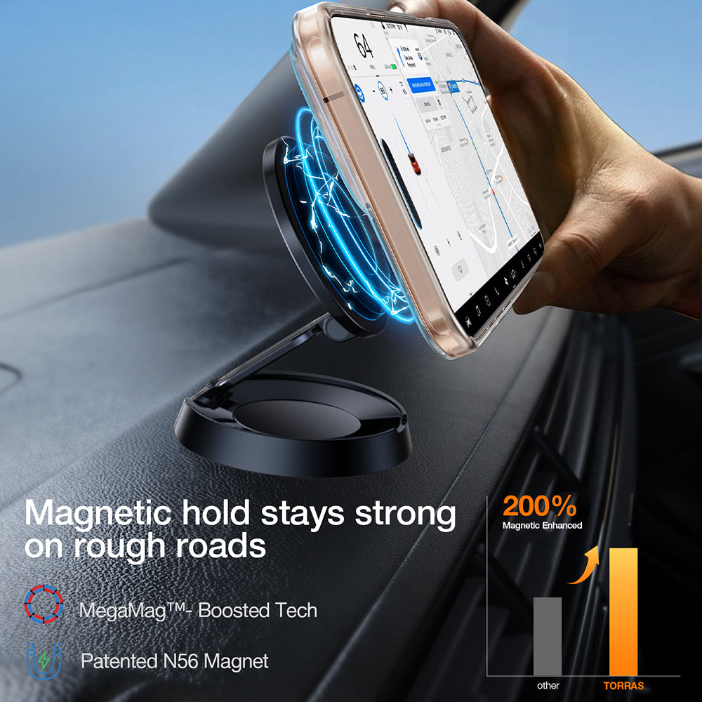 Pouzdro MagSafe pro Apple iPhone 16 Pro Max, Torras, Pstand, Transparentní